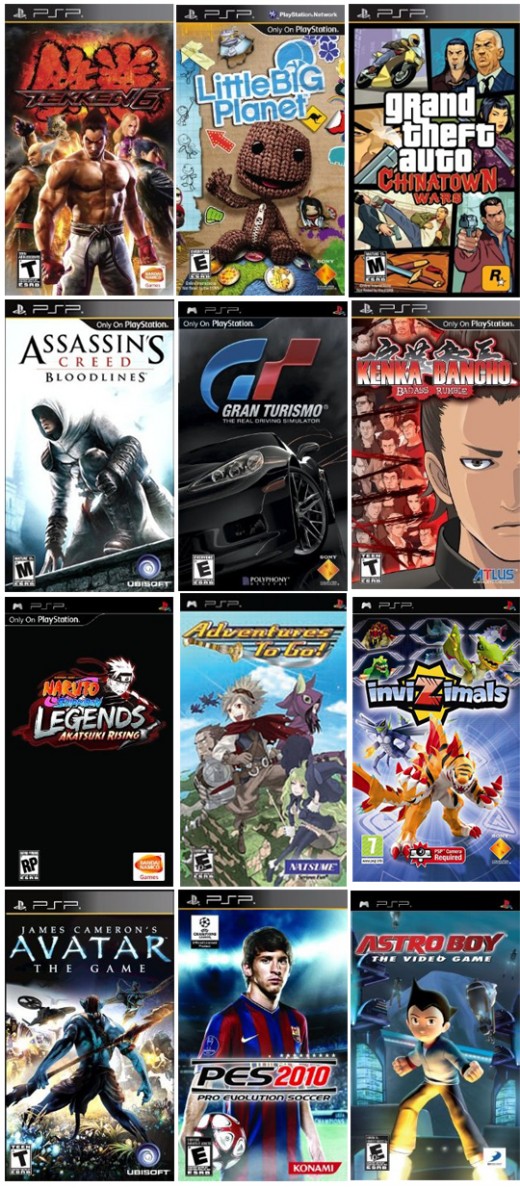 sony psp games list with pictures